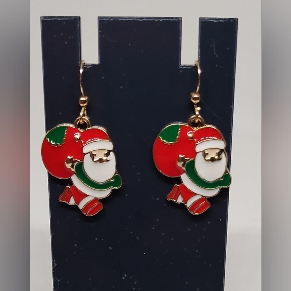 Earrings‎ Christmas Santa Claus holiday new e57